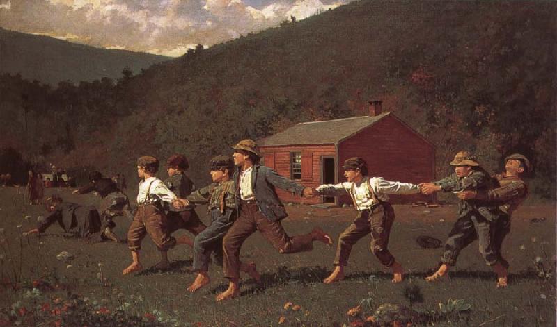 Winslow Homer Play game Norge oil painting art